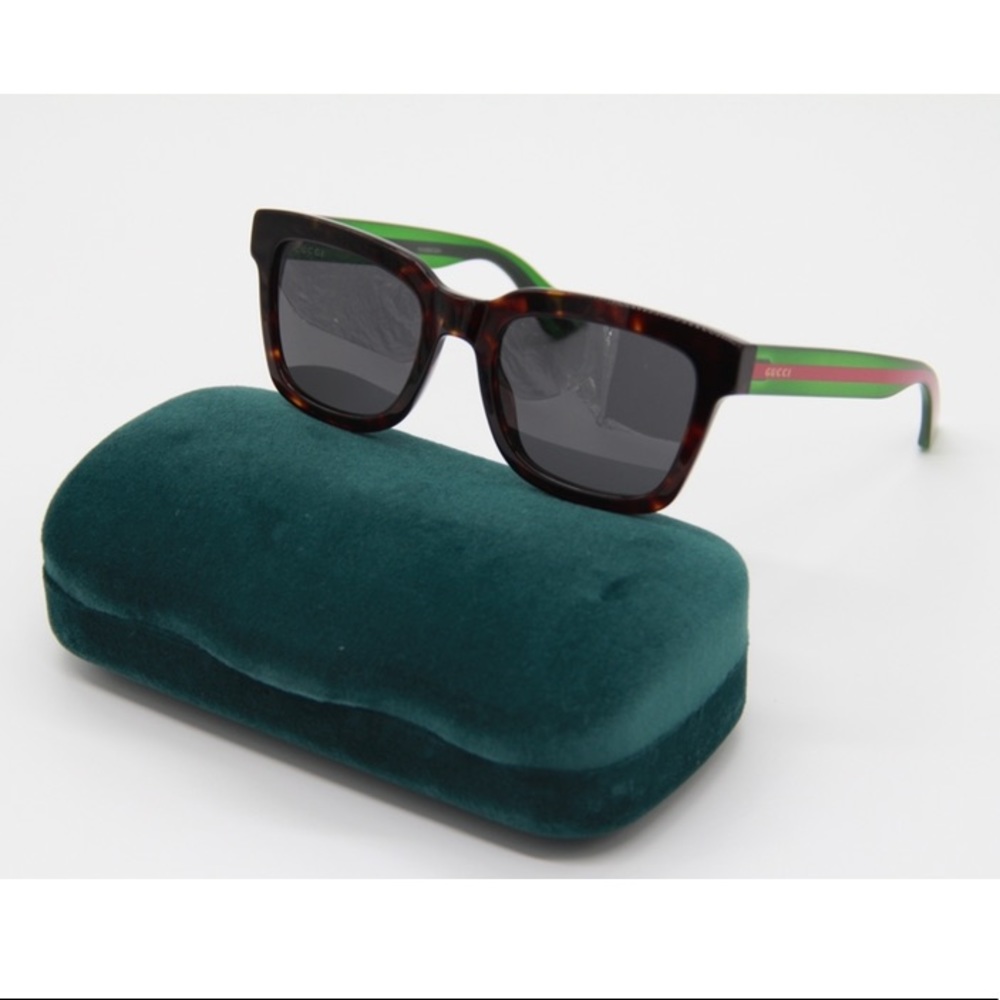 NEW GG0001SN 003 UNISEX SUNGLASSES GUCCI GG0001SN HAVANA GREEN - Picture 1 of 13